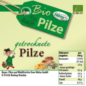Etiketten Lebensmittel Niklas